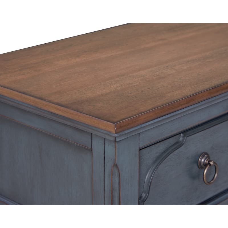Bridgevine Home Americana Server, No Assembly Required, Corduroy Blue Finish
