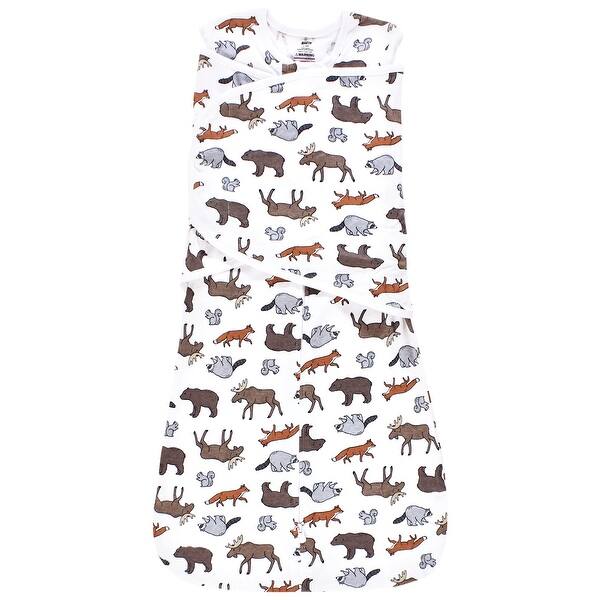 slide 1 of 1, Hudson Baby Infant Boy Convertible Swaddle Sleep Sack, Animal Adventure 0-3 Months - Animal Adventure