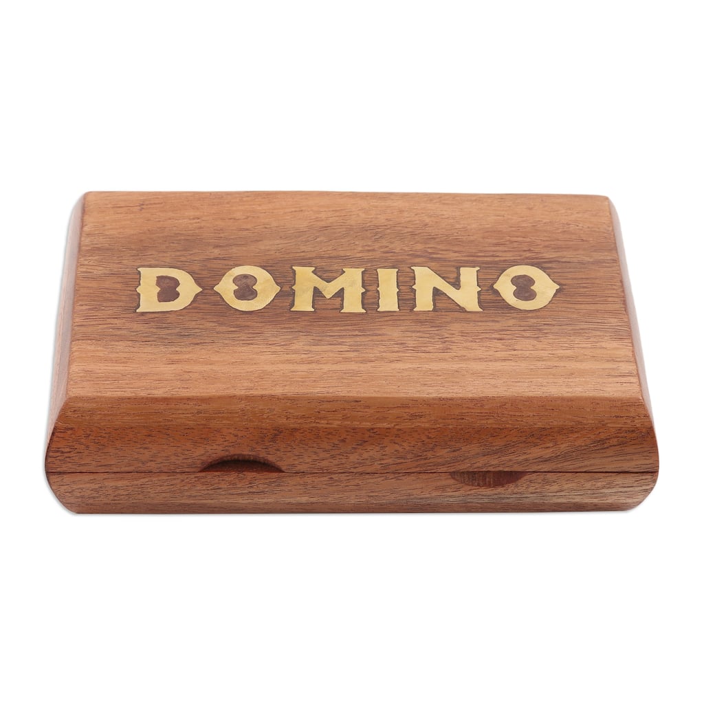 Novica Handmade Master Match Wood Domino Set
