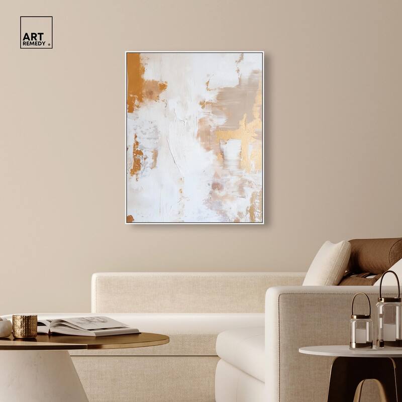 Golden Bronze Ripple I Canvas by Art Remedy