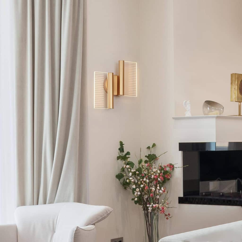 Modern 2 Head Art Deco LED Wall Sconce Hallway Accent Lighting - L10.6"x W3.1"x H11.4"