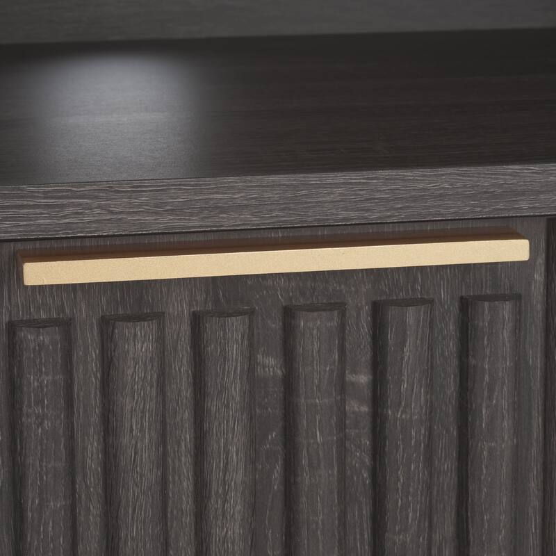 SAFAVIEH Lylia 2-Drawer 2-Shelf Entertainment Media Stand (Fits up to 65" Flatscreen TV) - 60.4 in. x 15.6 in. x 24.8 in.
