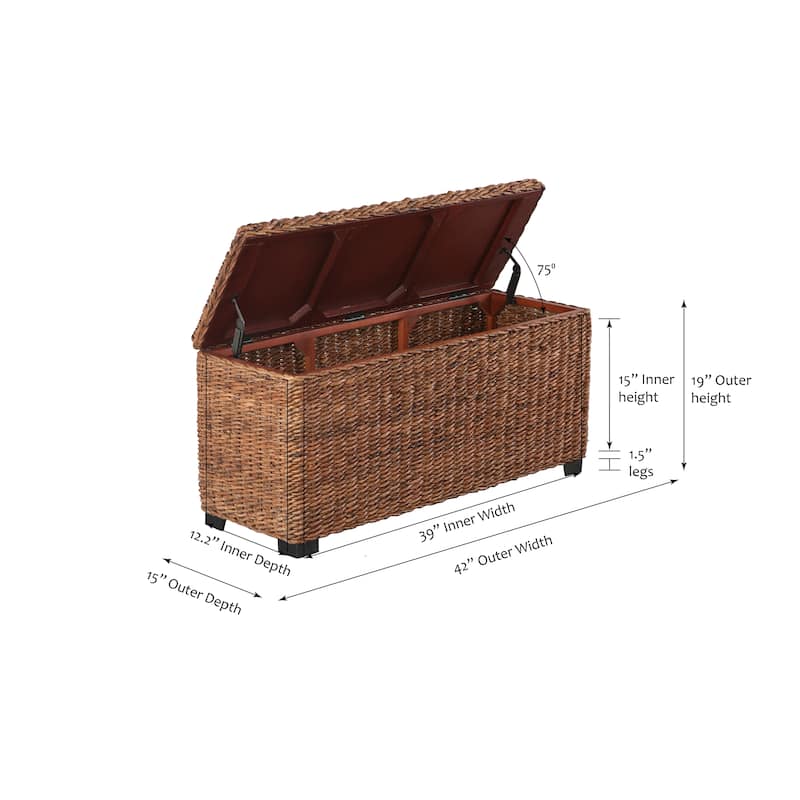 Caswell Woven Banana Leaf Storage Trunk