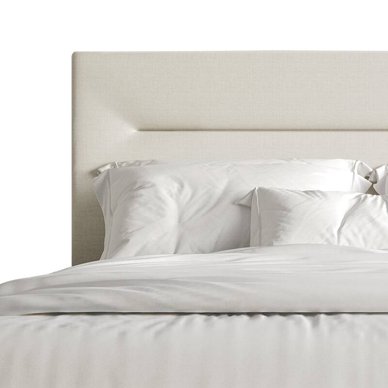 CraftPorch 4-pieces Contemporary Beige Bed with Brown Furniture Bedroom Set