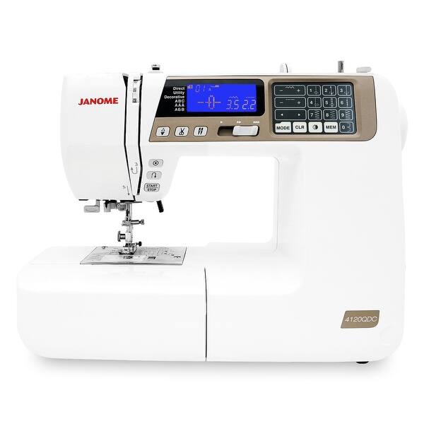 Shop Black Friday Deals On Janome 4120qdc T Computerized Quilting And Sewing Machine With Bonus Quilt Kit White 19 X 10 X 15 Overstock 31198575