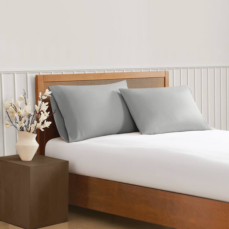 Truly Soft Green Recycled Pillowcase Pair - King - Grey
