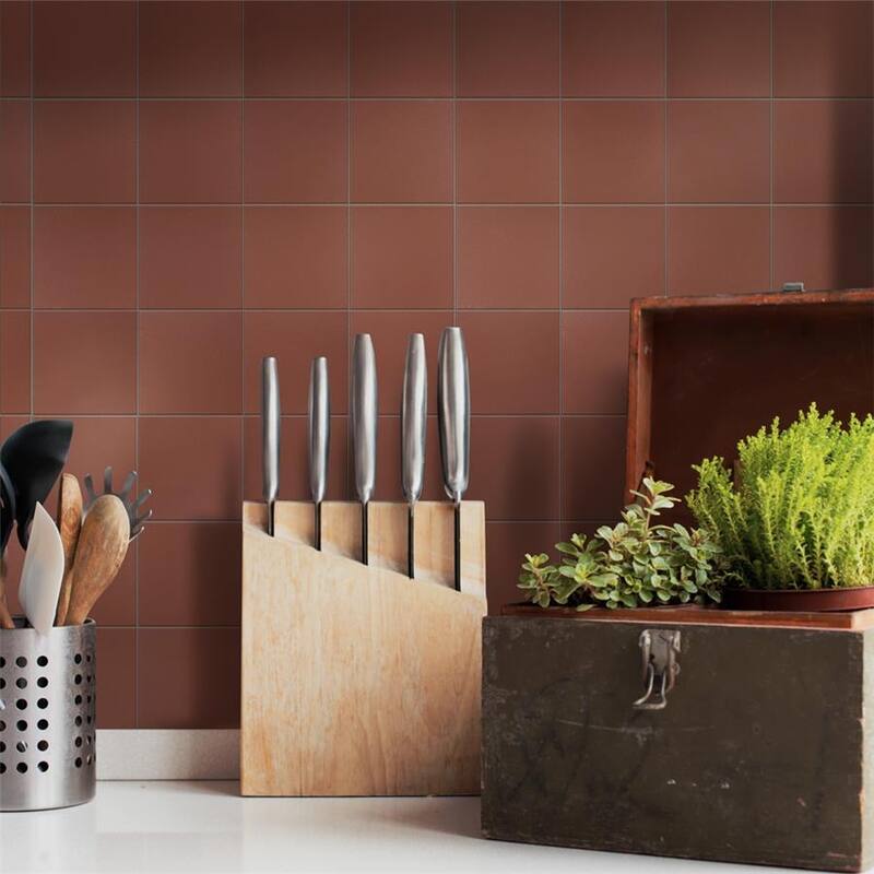 Merola Tile Quarry Red 5-7/8" x 5-7/8" Ceramic Floor and Wall Tile