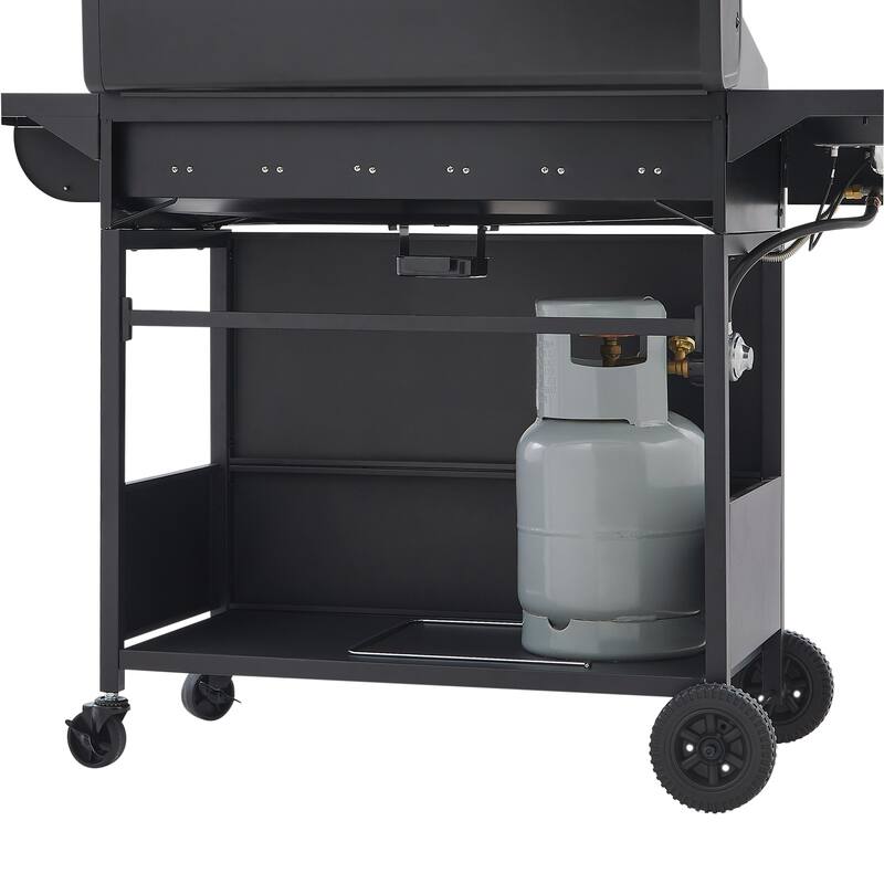 GDF Studio - Ironcrest Pro Outdoor Propane Gas Grill with Side Burner