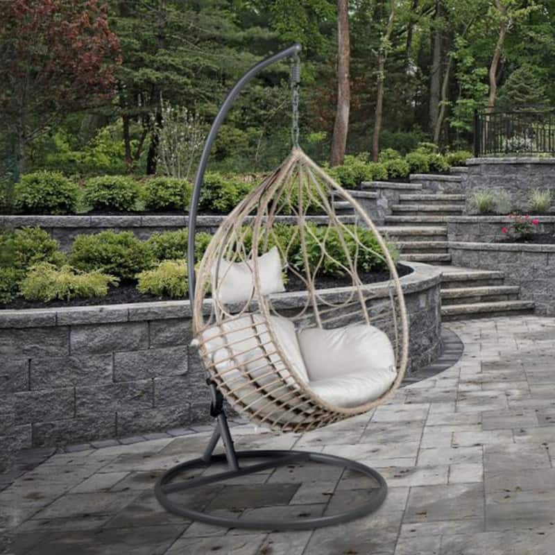 Lozova Hanging Basket Chair, Wood