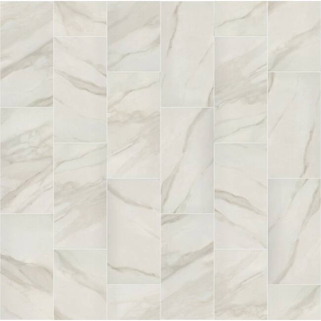 Shaw Serene - 12" x 24" Rectangle Tile - Matte Marble Visual - Sold by - Bianco Covelano