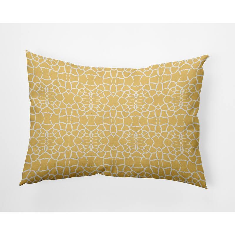 Tiny Giraffe Pattern Decorative Throw Pillow - 14" x 20" - Daffodil