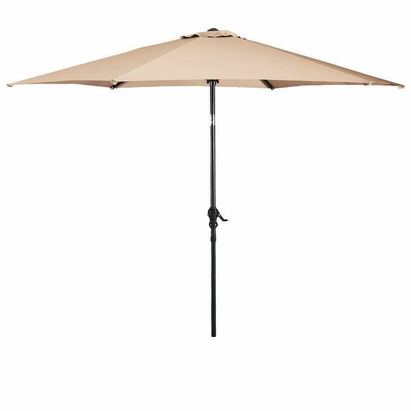 Shop Costway 9ft Patio Umbrella Patio Market Steel Tilt W Crank