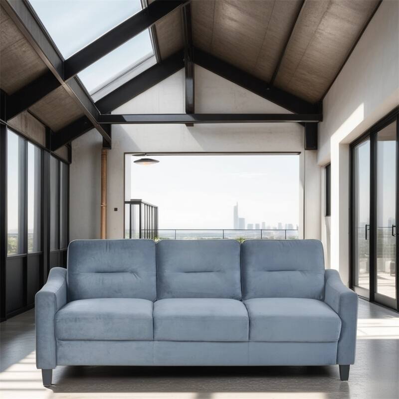 Comfortable Sofas with Wood Frame and Legs - 76.7"*29.1"*23"