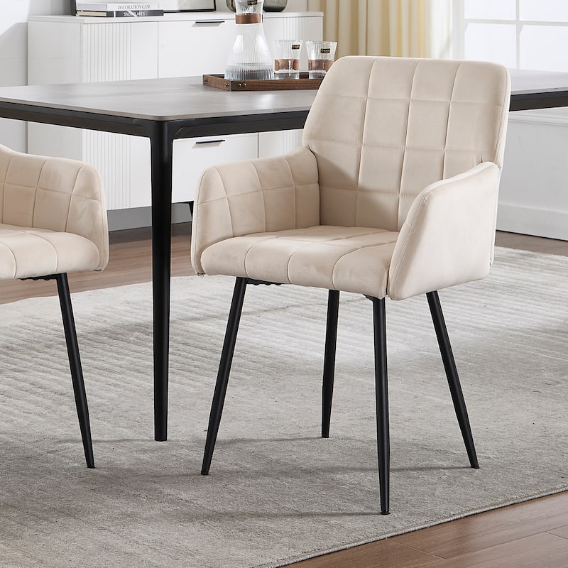 Upholstery Dining Chairs Set of 2 - Cream