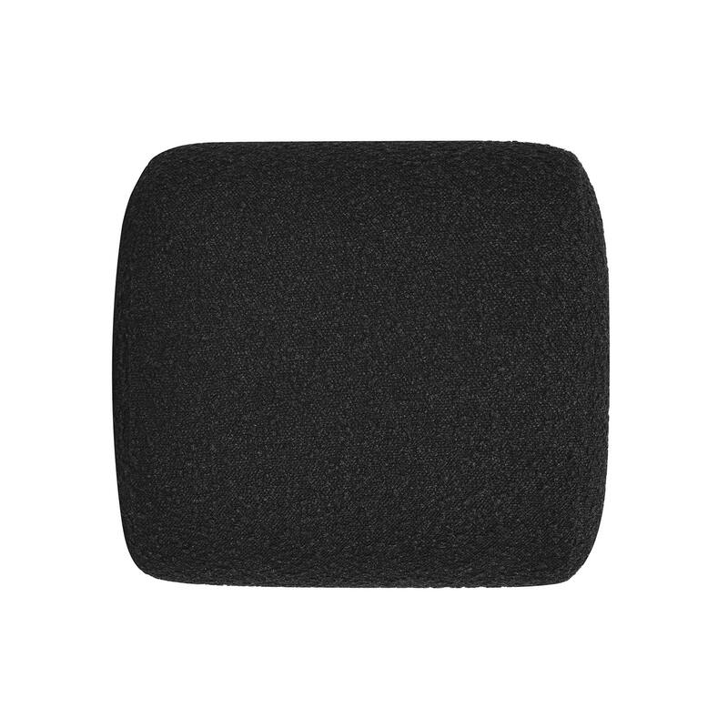 16" Arched Upholstered Footstool Ottoman, Unique Arched Rainbow-Shaped, Boucle
