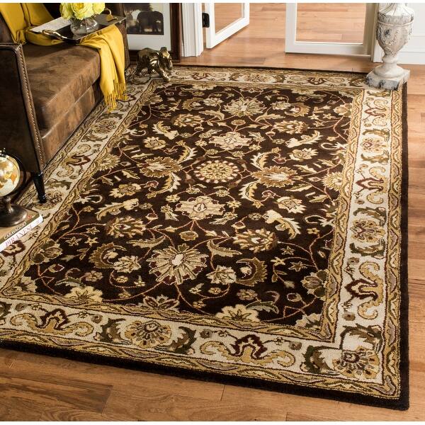 Shop Safavieh Handmade Royalty Chocolate Brown Beige Wool Rug On Sale Overstock 7502212