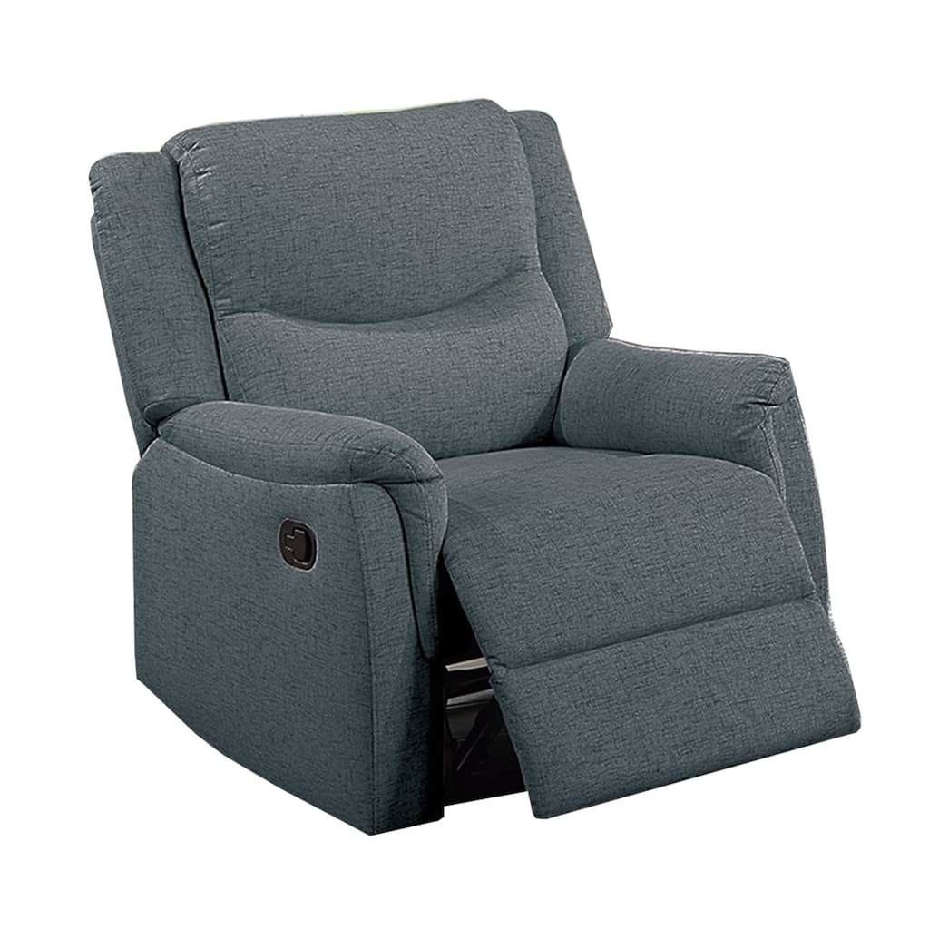 Burlap-Like-Fabric Upholstered Manual Motion Recliner