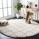 preview thumbnail 18 of 18, SAFAVIEH Hudson Shag Vitchka Glam Trellis 2-inch Area Rug - Grey/Ivory - 4' x 6'