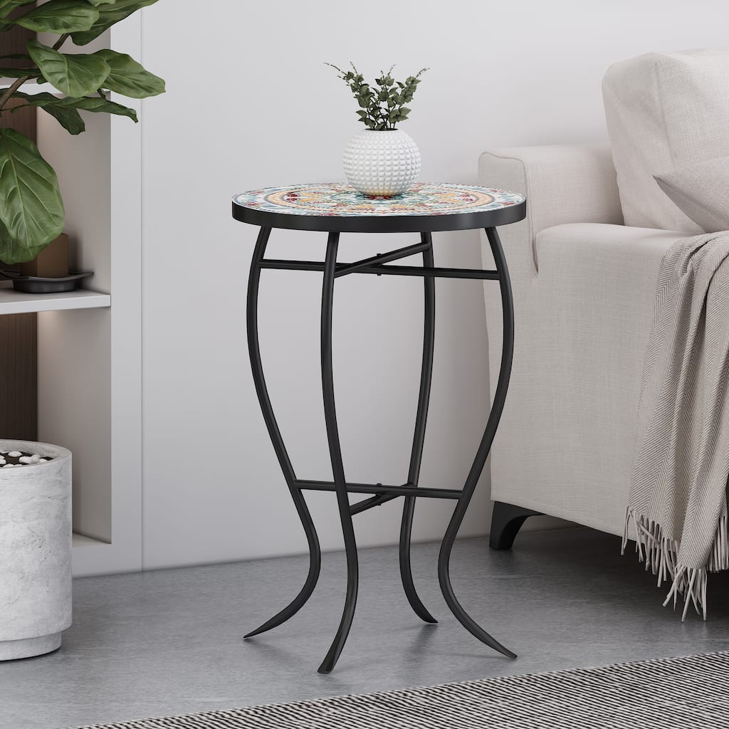Lansdowne Indoor Side Table with Tile Top by Christopher Knight Home