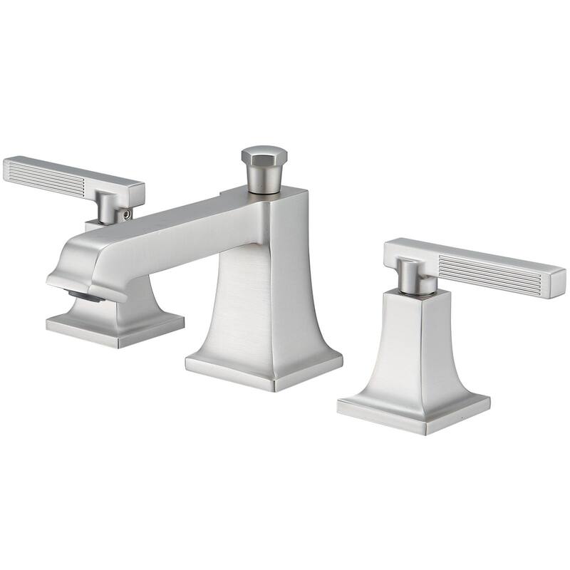 Double-handle Widespread Bathroom Faucet - Brushed Nickel