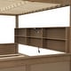 preview thumbnail 37 of 50, Wood Bunk Bed with Side Storage Compartment and 2 Built-in Charging Station & USB Port, Sturdy Wood Frame and Thickening Slats