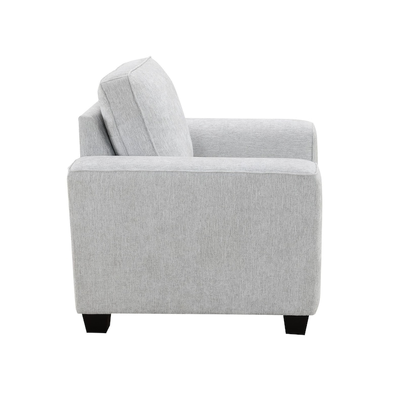 Ashbury 40" Accent Chair, Soft Gray Chenille