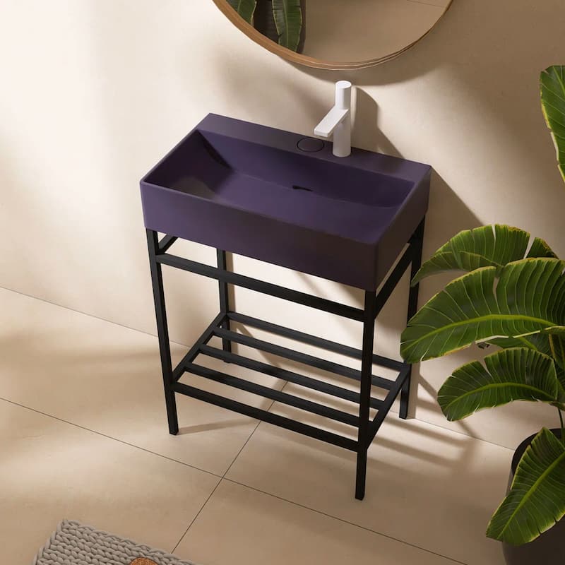 24" Freestanding Bathroom Vanity with Ceramic Sink - 23.62'' x13.98'' x 33.46''