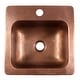 preview thumbnail 4 of 9, Angelico Copper 15" Single Bowl Drop-In Kitchen Sink with 1 Hole