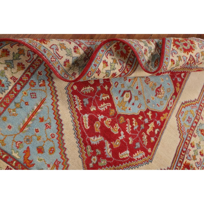 Kazak Oriental Area Rug Handmade Blue Wool Carpet - 4'0"x 5'11"