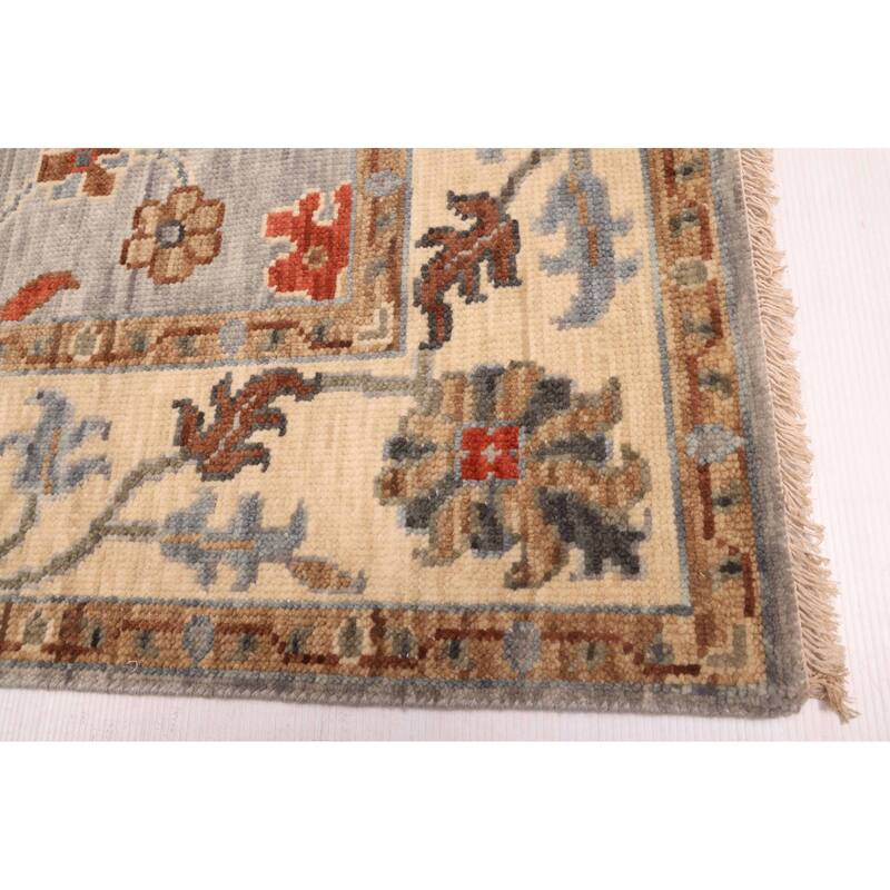 ECARPETGALLERY Hand-knotted Modern Oushak Grey Wool Rug - 5'2 x 7'10