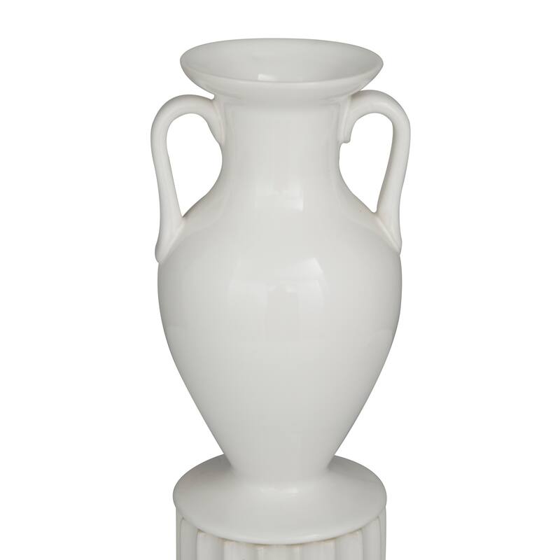 White Porcelain Transitional Vase Set of 2