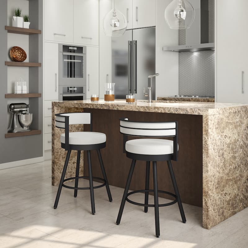 Amisco Eller Swivel Counter and Bar Stool