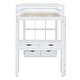 preview thumbnail 8 of 16, Full Size Loft Bed With Large Shelves,Writing Desk and LED Light