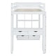 preview thumbnail 8 of 18, White Full Size Solid Wood Loft Bed with large shelves, writing desk and LED Light for Bedroom