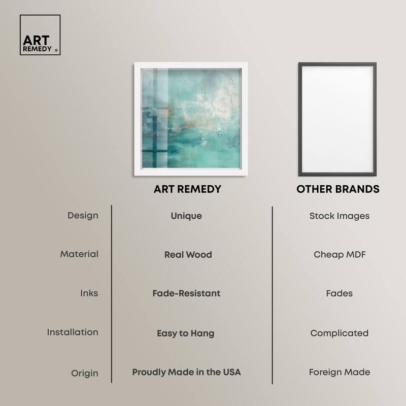 Green Blue I Shadowbox by Art Remedy