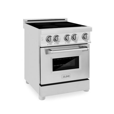 ZLINE 24" 2.8 cu. ft. Induction Range with a 3 Element Stove and Electric Oven in Stainless Steel