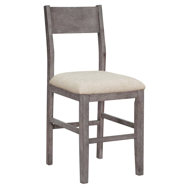 Gray Farmhouse 5-Piece Counter Height Dining Table Set with 4 Chairs