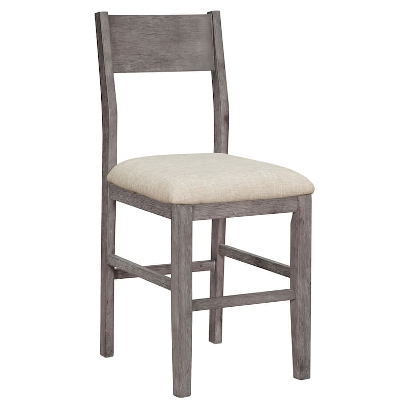 Roomfitters Farmhouse Counter Height 5-Piece Dining Table Set with Rectangular Table and 4 Chairs for Small Spaces