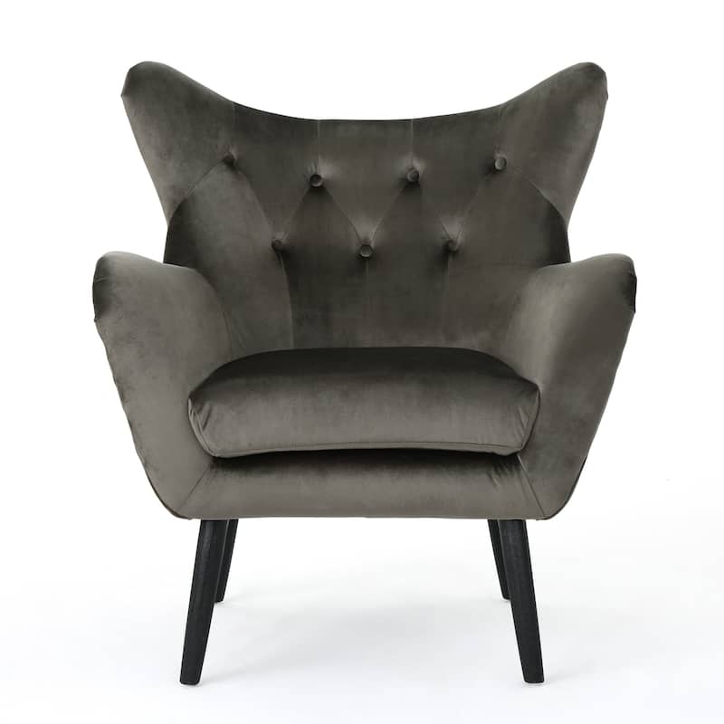 Alyssa Mid-century Upholstered Arm Chair by Christopher Knight Home - 30.25"D x 34.25"W x 39.75"H