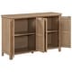 preview thumbnail 30 of 35, 4 Door Storage Sideboard with Adjustable Shelves Pinewood Legs and Retro Metal Handles for Living Room Entryway
