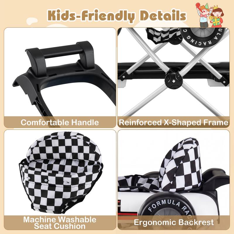 Gymax 4-in-1 Baby Push Walker Activity Center w/3-Level Adjustable