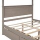 preview thumbnail 32 of 30, Full Size Wood Canopy Bed with two Drawers