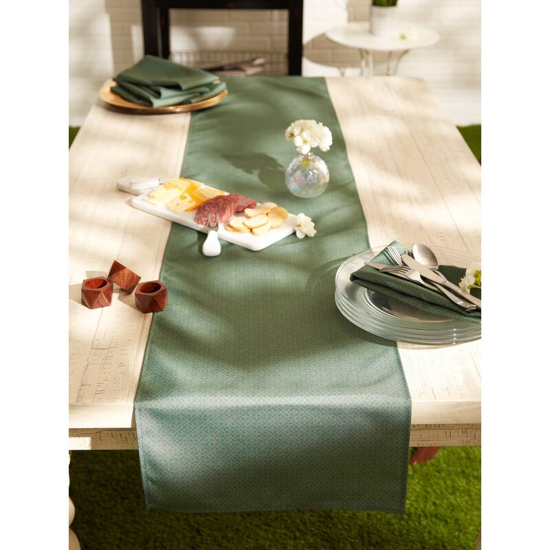 DII Stone Tonal Lattice Print Outdoor Table Runner