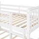 preview thumbnail 27 of 25, Built-in Design Twin over Twin Bunk Bed with Slide and Ladder,House Shape Design