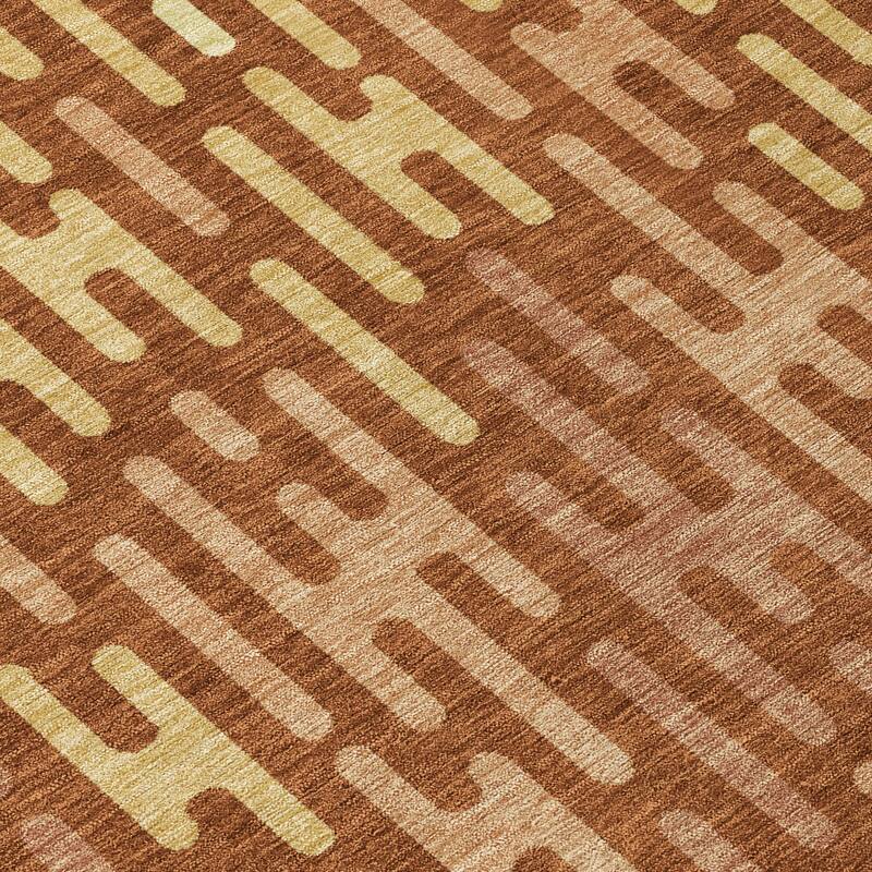 Machine Washable Indoor/ Outdoor Modern Kingman Chantille Rug