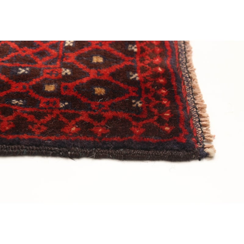 ECARPETGALLERY Hand-knotted Teimani Red Wool Rug - 4'1 x 7'4