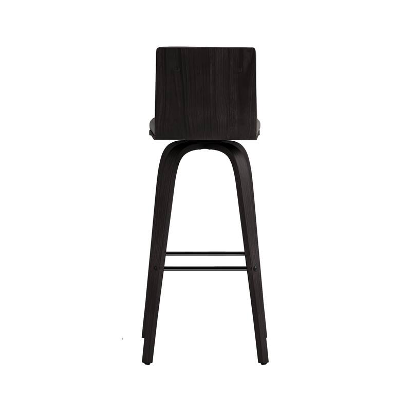 Carson Carrington Ullfors Grey and Black Faux Leather Swivel 30-inch Bar Stool