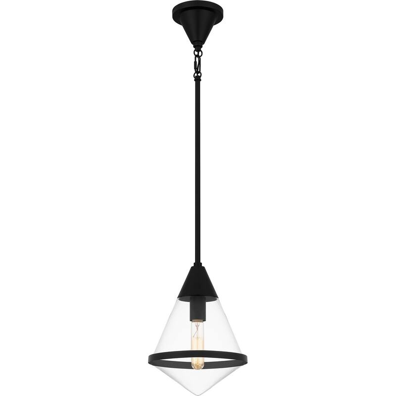 Quoizel Piccolo Pendant 1-Light Mini Pendant in Matte Black