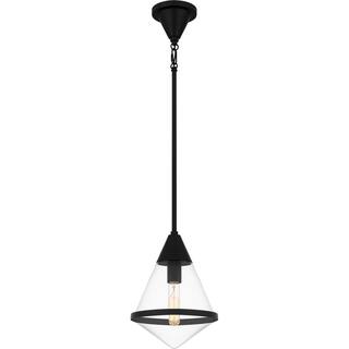 Quoizel Piccolo Pendant 1-Light Mini Pendant in Matte Black