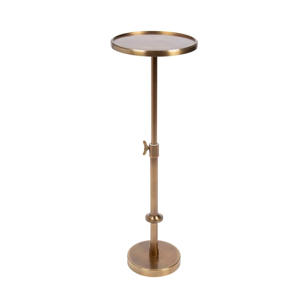 Kate and Laurel Engles Adjustable Polished Metal Table and Plant Stand